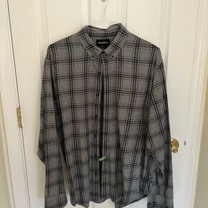 Bonobos Men's Everyday Oxford Grey Plaid Shirt